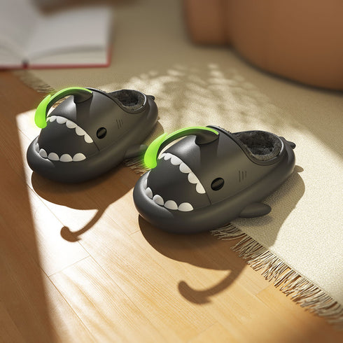 Sharkicks Basic - Invierno, Pantuflas de Tiburón Pejesapo, Tacón Abierto